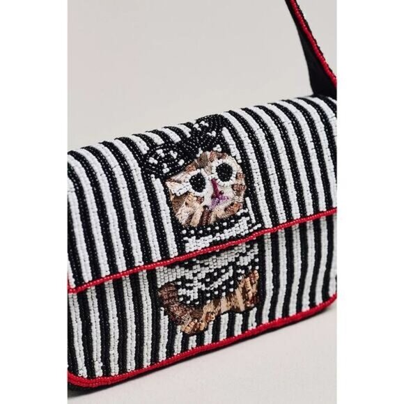 The Fiona Beaded Bag: Animal Edition Sassy Cat - Picture 3 of 3